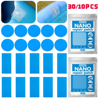 10/30 бр., Самозалепващи пластира за басейни от PVC, богат на функции Нано-на пластира за ремонт на пръстените 