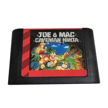 Касета JOE & MAC ПЕЩЕРНЯК NINJA с 16-битова игра карта MD за Sega Mega Drive За оригинална конзола
