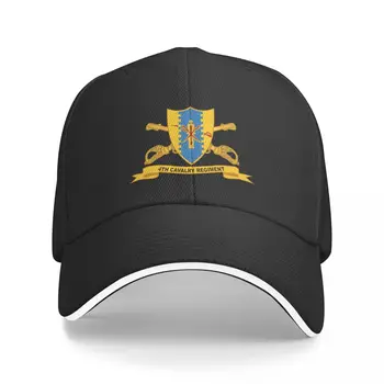 Армия - 4-ти кавалерийски полк, бейзболна шапка с панделка, Шапки за ръгби, Модни Плажна Дамска шапка, Мъжки