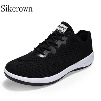 Спортни обувки за мъже, обувки, черни спортни окото плетени обувки, Леки маратонки за бягане, улични дишащи ежедневните пешеходни