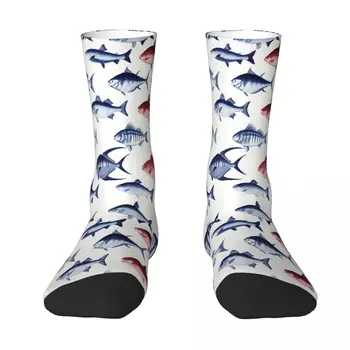 Реколта чорапи с риба и животни, Мъжки, Дамски чорапи от полиестер, адаптивни забавни