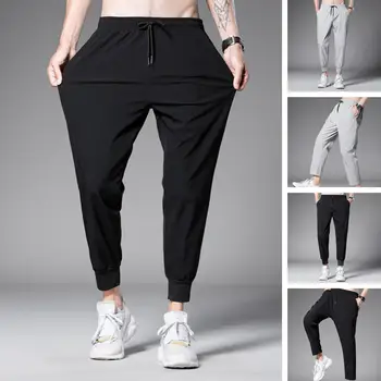 Модни Летни спортни панталони Ice Silk, гъвкави тънки ежедневни спортни дълги панталони в тънък стил