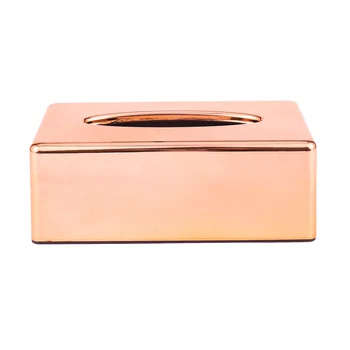 Хартия багажник Елегантен Авто къща от Кралския розово злато, правоъгълна кутия за салфетки, контейнер за салфетки, държач за кърпички