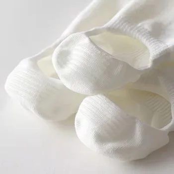 Дамски чорапи-лодки, Летни тънки невидими чорапи дишащи нескользящие памучни чорапи, бели чорапи Tide