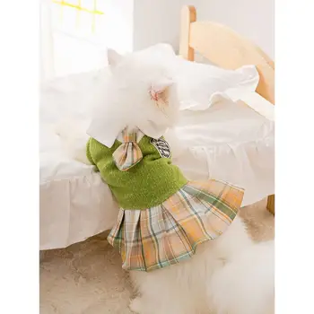 Сладък рокли за домашни любимци за лятото и пролетта са идеални за малки кучета и котета, красива и елегантна рокля, облекло за кучета
