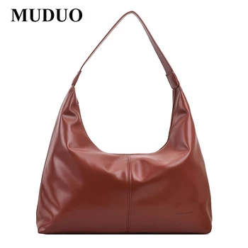 2023 MUDUO, Реколта Чанта-тоут от изкуствена кожа с Голям капацитет, дамски чанти, Дизайнерски Маркови чанти на рамо, Луксозна чанта за пазаруване