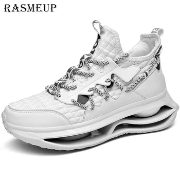 RASMEUP/ Модни маратонки, Мъжки Вулканизированная обувки, Дишаща ежедневни маратонки за ходене дантела, лека луксозни обувки