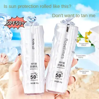 Слънцезащитен Крем SPF50 За Защита От Слънце На открито Незаменим Хранителен Грижа За Лице И Тяло Срещу Uv За Всички Видове кожа Жени И Мъже Грим