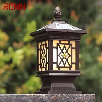 Уличен слънчева светлина RONIN, Класически Ретро Водоустойчива лампа за вътрешния двор, за украса на градината, на балкона, на Вилата, монтиран на стената лампа