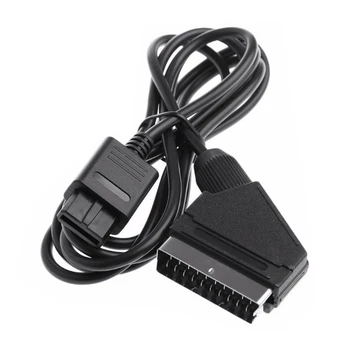 Кабел за включване на конзолата N64 SNES Игри аксесоари черен цвят Директен доставка
