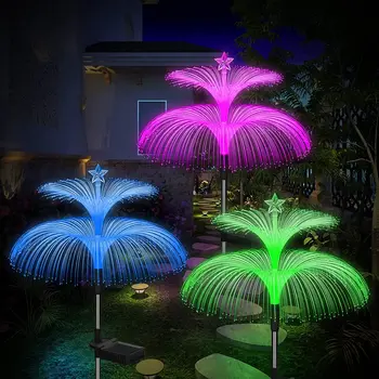 Слънчевата светлина във формата на медузи, градински лампа, външен водоустойчив led тревата, украса пейзаж градина, цветна атмосфера за поставяне на светлините