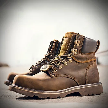 2023 Зимни Военни обувки, Топли Работни обувки, Градинска обувки, Мъжки Кожени X#20/10e50