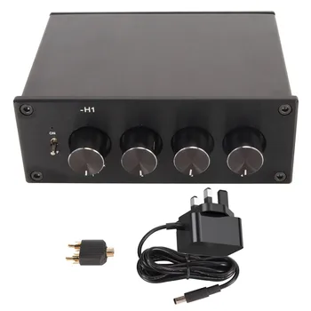 4-лентов Аудио миксер с регулируема сила на звука Двоен Професионален Стереомикшер 4 в 1 RCA HiFi за усилвател за слушалки