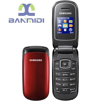 Samsung E1150 E1151 мобилен телефон GSM 900/1800 Flip CellPhone Оригинален отключени, направен през 2010 година. Няма мрежа в Северна Америка