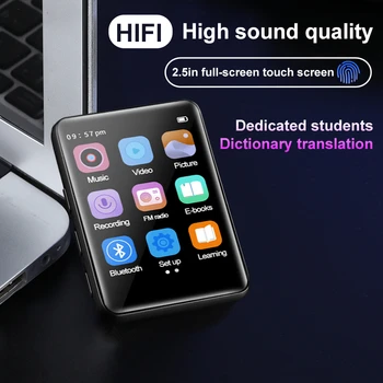 Преносим Студентски Walkman Mini MP3-плейър Mp4 Видео плейър Вграден Микрофон Високоговорител Спортен Hi-Fi Музикален Плеър с MP3 Възпроизвеждане Запис Електронна книга