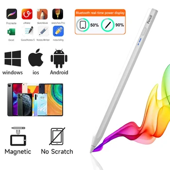 За Xiaomi Магнитна писалка за таблет, писалка за сензорни екрани, съвместим с iPad/iPad Pro/Samsung/Lenovo/iOS/Android