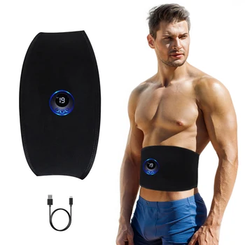 Колан за стимулация на мускулите EMS, Електрически симулатор за мускули, тренажор за мускулите на коремната кухина, тонизиращо колани, фитнес-тренировка във фитнеса