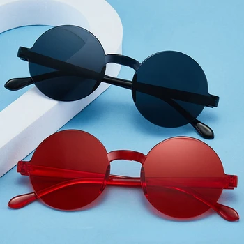 2023 Нови Бонбони Кръгли Интегрирани слънчеви Очила от КОМПЮТРИ, Персонални Слънчеви Очила Цвят Желе, Слънчеви очила за жени, Слънчеви Очила Oculos