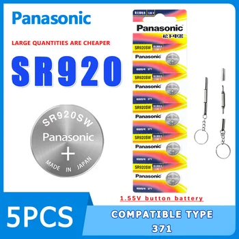 Бутон батерия Panasonic SR920SW с оксидом сребро 1,55 подходящ за quartz Casio Tiansuo 1853 Tianwang Rossini Armani