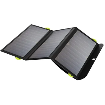 Слънчево зарядно устройство с мощност 21 W с 2 порта USB Преносима Соларен панел, Външно аварийно резервно захранване за къмпинг iPhone GoPro iPad Huawei