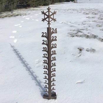 Открит Ретро сензор сняг Коледен Празничен сензор за измерване на снеговалеж е Подходящ за зимна градина в двора