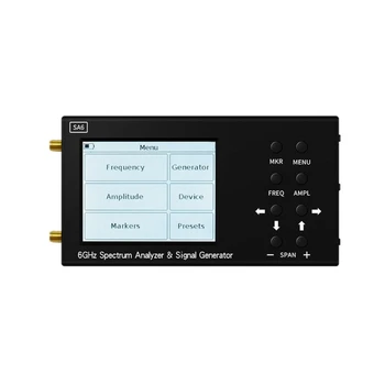 Спектрален Анализатор 40GE SA66G за измерване на различни антени Цветен екран Wifi CDMA 35-6200 Mhz тестер генератор на сигнали