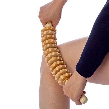Инструменти за ролкова масаж с дървесна Терапия, Антицелулитен Ръчен Антицелулитен Сачмен Масажор за облекчаване на напрежението в мускулите