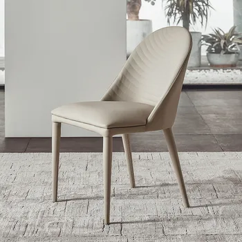 Луксозен Минималистичен маса, стол, акцент, креативен дизайн, Трапезни столове, Скандинавски сив Sillas De Офис, мебели за хола, WXH30XP