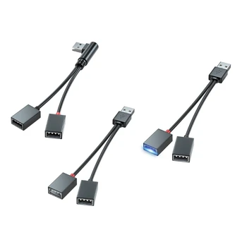 Многофункционално USB сплитер 2 в 1 за USB-подсветка, ускорява прехвърлянето на данни