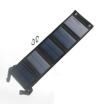 1 Комплект 70 W соларен панел, сгъваема чанта, зарядно устройство, Водоустойчив Лека Ефективни слънчеви панели За къмпинг, туризъм, телефон