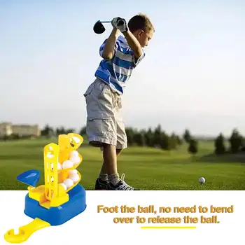 Опаковка топки за голф с ножным на горивото, Захранващи топки за голф, Сигурен Забавен Комплект играчки за голф, за деца и Родители, Лесно Освобождаване, Липсата на Огъване, Липсата на ръце