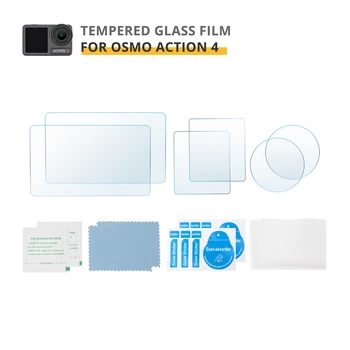Филм от закалено стъкло за DJI Osmo Action 4 0,3 мм Ультратонкая, Защищающая от прах, Устойчиви на маслена петна, Ефективно защитава Аксесоари Action4