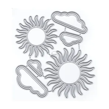 DzIxY Sun Clouds Щанци за рязане на метал за направата на картички Комплекти на печати за подпечатване на хартия Альбомные занаяти 2023 Нови Шаблони Шаблони