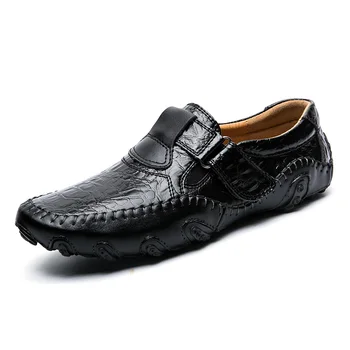 Есенна мъжки обувки с шарките на крокодилска кожа, мъжки модел обувки, Луксозни мъжки бизнес класически обувки за мъж 2023, Големи размери 38-48