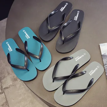 Летни мъжки чехли, градинска нескользящая плажната обувки, бързо съхнещи основни сандали на равна подметка от EVA