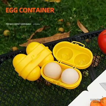 Кутия за съхранение на яйца със защита от 2 нишки, переноска за къмпинг, Пикник, ръководство за употреба за яйца