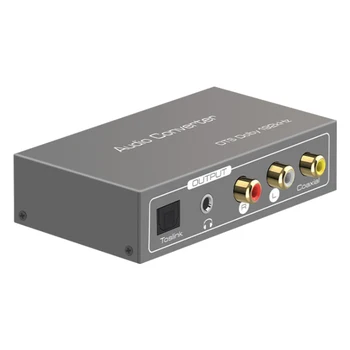 Аудиопреобразователь КПР с честота 192 khz, Оптичен Коаксиален адаптер Toslink, Съвместими с HDMI ARC, в Коаксиален адаптер Toslink L/R, с жак 3,5 мм