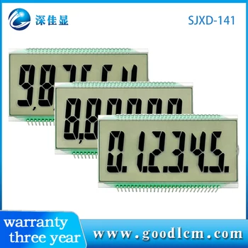 Обичай Сегментен електромер Достъпен LCD дисплей-Евтина цена HTN Положителен 3.3 В LCD Монохромен дисплей 7 сегментен LCD дисплей