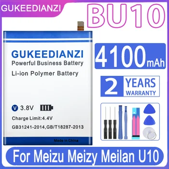 GUKEEDIANZI 4100 mah BU10 BU 10 Сменяеми Батерии За Meizu Meizy Meilan U10 Батерия За телефона Bateria 
