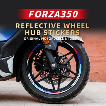 За HONDA FORZA 350 Аксесоари за джантата мотоциклет с логото на марката, светоотражающая стикер на ступицу колела, стикери, декорация, ремонт