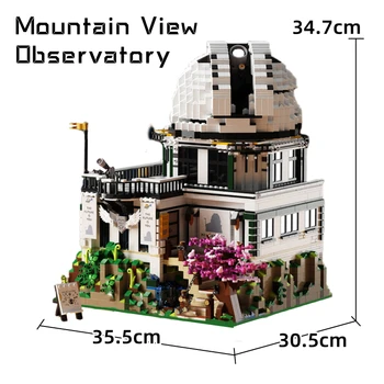В наличност 910027 Mountain View Observatory 3889 бр. креативна идея Street View е Съвместим със строителни национални отбори блокове, тухли, играчки