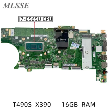 Възстановена дънна Платка за лаптоп Lenovo ThinkPad X390 T490S с процесор I7-8565U 16 GB оперативна памет NM-B891 5B20W72902 5B21C98788 Бърза доставка
