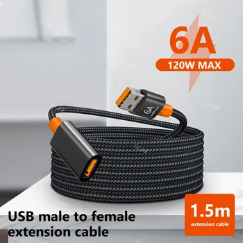 USB-удължител от мъжете за една Жена 3 0 Кабел за Предаване на данни за Smart TV, Лаптоп PS4 Xbox One SSD USB 3,0 2,0 USB-USB кабел