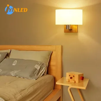 Стенен лампа за спални, Модерни Нощни led монтиран на стената лампа, стенни лампи в Скандинавски стил за дневната, вътрешен коридор, Коридор E27