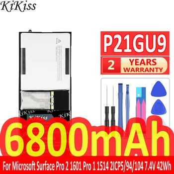 6800 mah Мощна батерия KiKiss P21GU9.За Microsoft Surface Pro 2 Pro2 1601 Pro 1 Pro1 1514 2ICP5/94/104 7.4 В