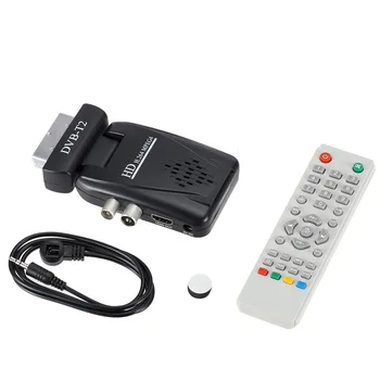 HD, Scart, T2, Dvb Цифров ТВ тунер TV декодер Поддържа HDMI/Scart изход 1080P USB порт t2 тунер