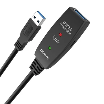 USB3.0 Удължител с усилватели на сигнала на Активен ретранслатор от USB мъжки към жена Удължител тел за безжичен мрежов адаптер