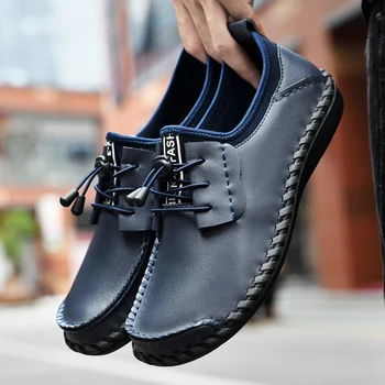 Офис Официалната обувки с остри пръсти, за мъже, Дизайнерски Брандираната Черна Кожена Обувки за Мъже, Модельная обувки Дантела, Ежедневни Бизнес Oxfords