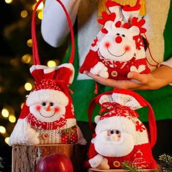 2023 Нов Коледен Чанта на Дядо Коледа, Детски коледни подаръци, Чанта за бонбони, Изискан Коледен торбичка за бонбони Дядо Коледа, 2024