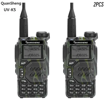 QuanSheng UV K5 Радио 50-600 Mhz RX Преносима радиостанция VHFUHF 136-174 Mhz 400-470 Mhz RX TX и Двете DTMF VOX FM Air Band Безжична Честота на Копие